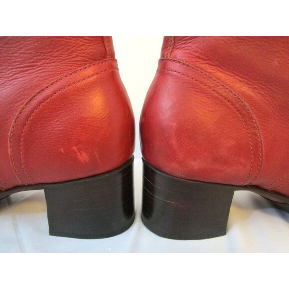 Adelante Women’s Burgundy/Pomegranate Leather Lace Up Boots SZ 10 w/extra laces - Picture 7 of 13